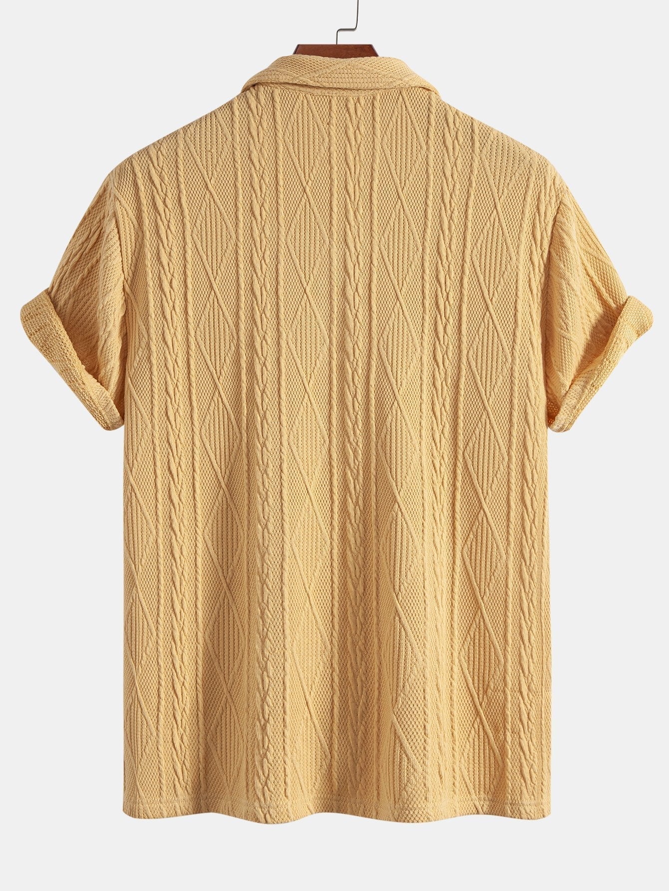 Akim® | Knitted Geometric Textured Cuban Shirt