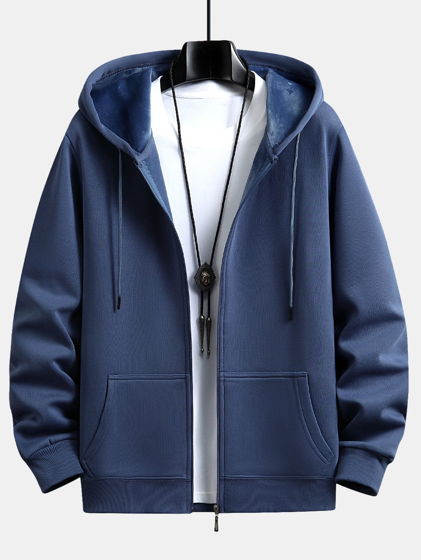 Charles | Plush Lined Relax Fit Zip Hoodie