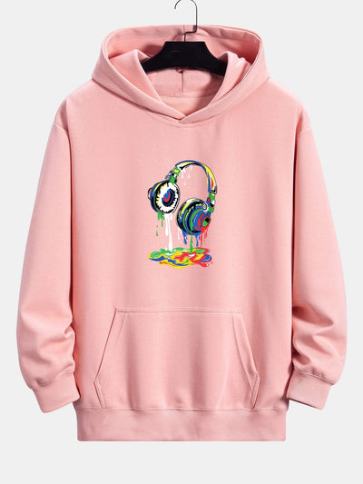 Tyrell | Dissolving Headphones Print Relax Fit Hoodie