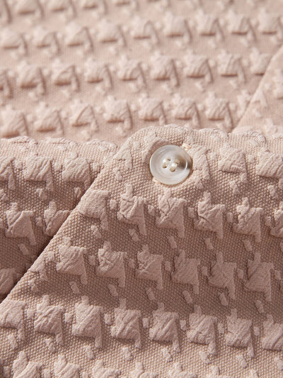 Artzi® | Houndstooth Jacquard Cuban Shirt