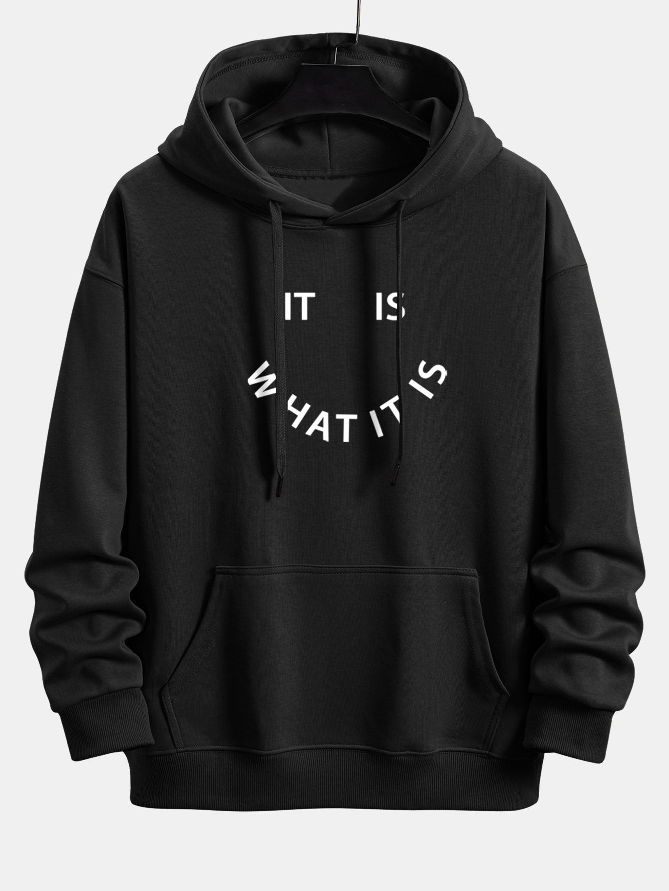 Nathan | It Is What It Is Print Relax Fit Hoodie