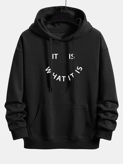 Nathan | It Is What It Is Print Relax Fit Hoodie