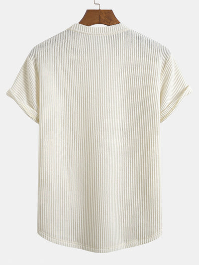 Gene® | Knitted Waffle Arc Hem T-Shirt