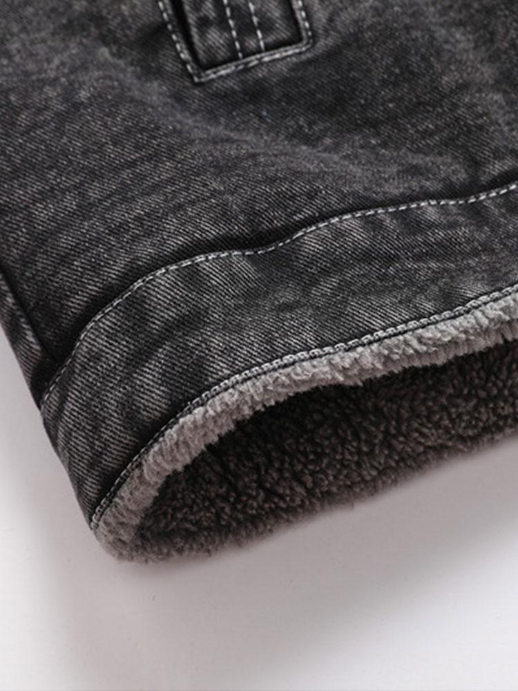 Emmett | Teddy Lined Washed Denim Jacket