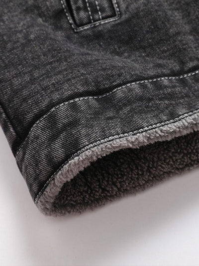 Emmett | Teddy Lined Washed Denim Jacket
