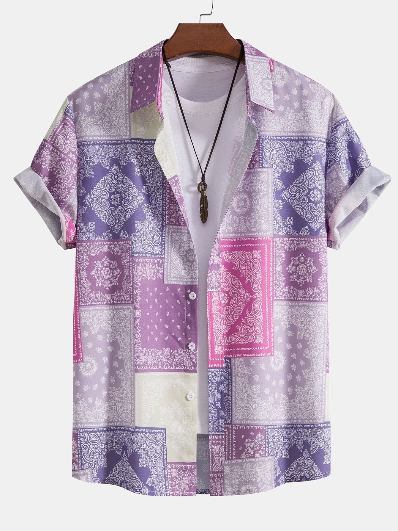Amato® | Paisley Patchwork Print Shirt