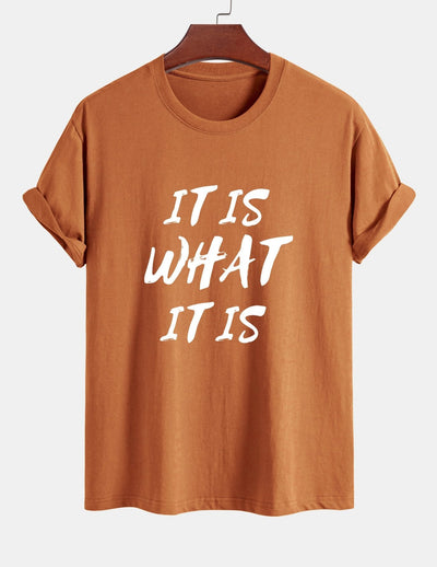 Ulrico® | It Is What It Is Print Cotton T-Shirt