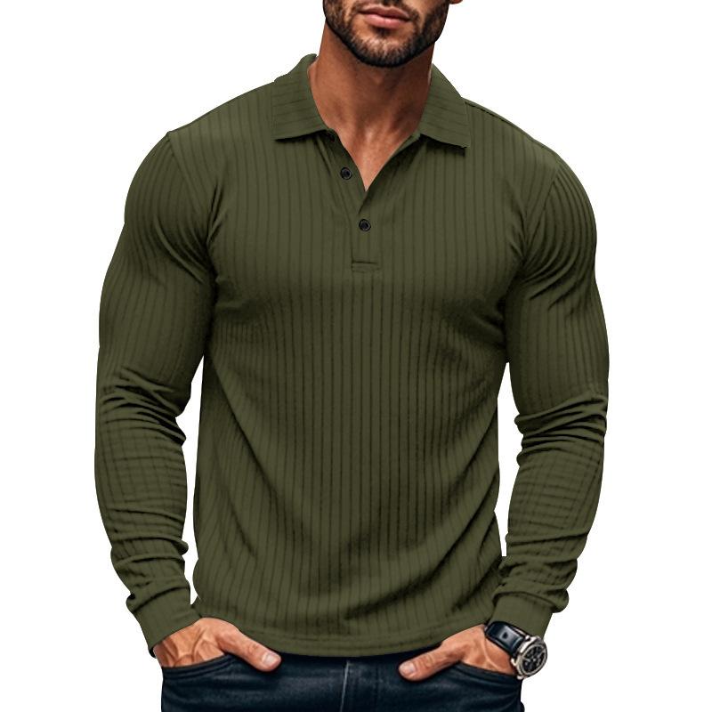 Men's Casal Elastic Long Sleeve POLO Shirt