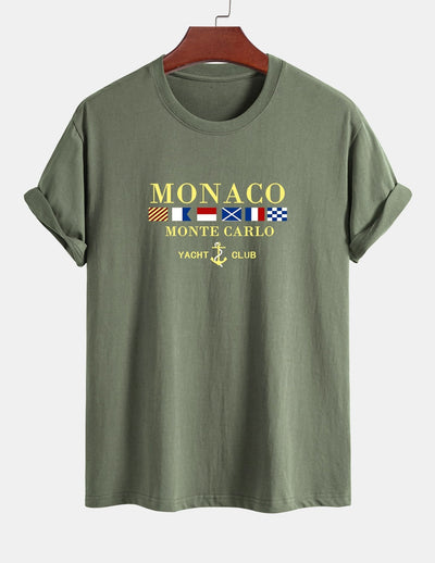 Arnaldo® | Monaco Slogan Print Cotton T-Shirt