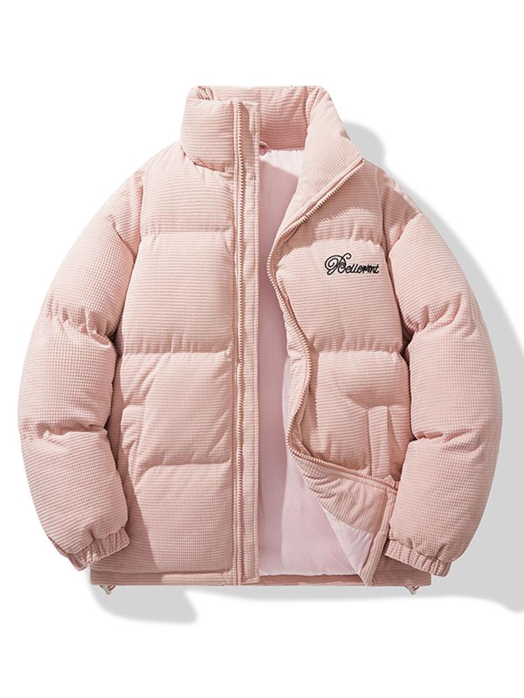 Enrique | Corduroy Zip Up Puffer Coat
