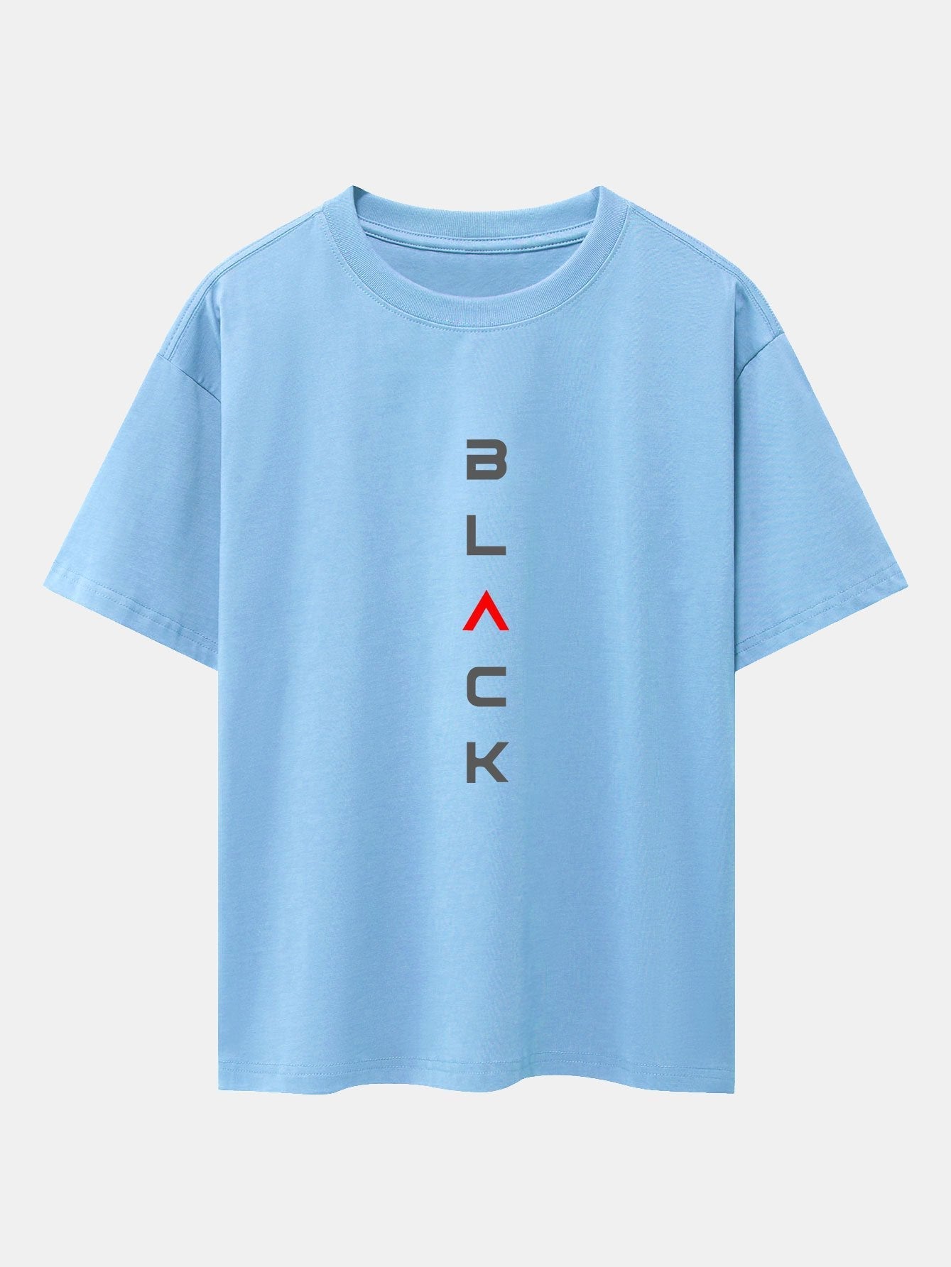 Tadeo® | Black Print Drop Shoulder Oversize T-Shirt
