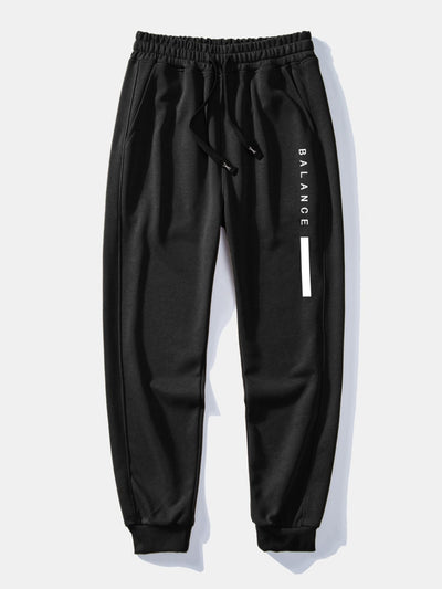 Nemesio® | Balance Stripe Print Drop Shoulder Oversize T-Shirt & Jogging Pants