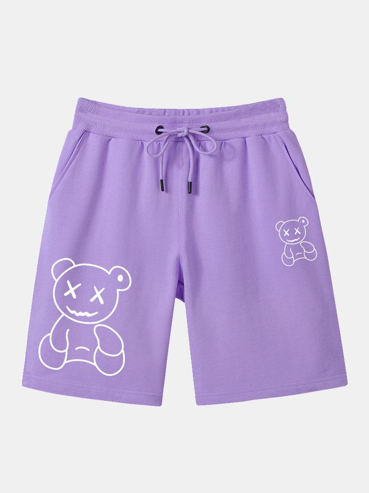 Hermenegildo® | Line Shaped Bear Print Shorts