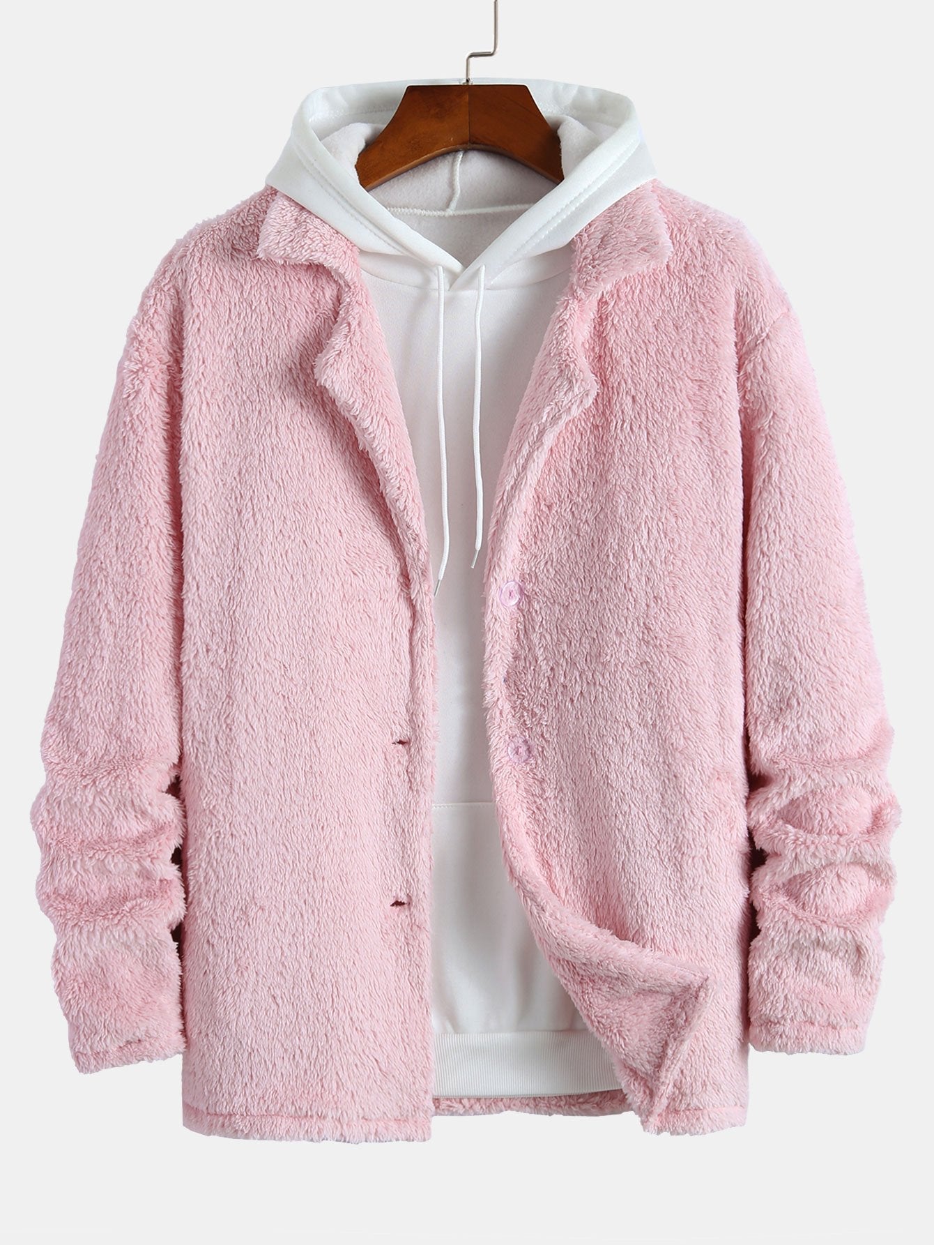 Esteban | Notched Lapel Teddy Coat
