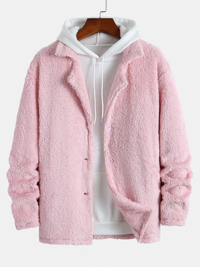 Esteban | Notched Lapel Teddy Coat