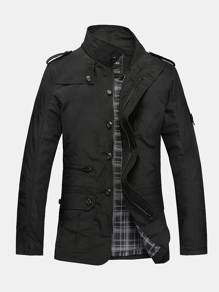 Julian | Button Up Funnel Neck Jacket