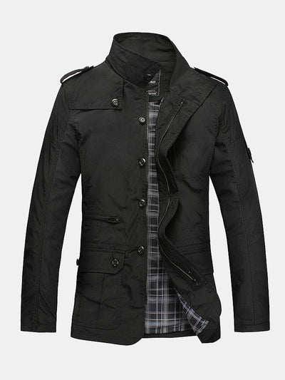 Julian | Button Up Funnel Neck Jacket