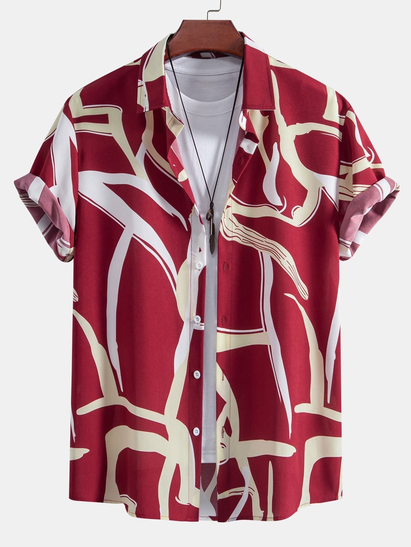 Aeson® | Abstract Print Button Up Shirt