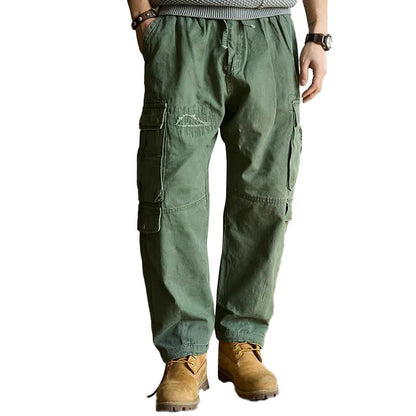 Bettie® | Men's Vintage Solid Color Multi-Pocket Cargo Pants 64054002Y