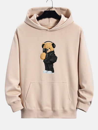 Henry | Fashion Bear Taking Photo Print Relax Fit Hoodie
