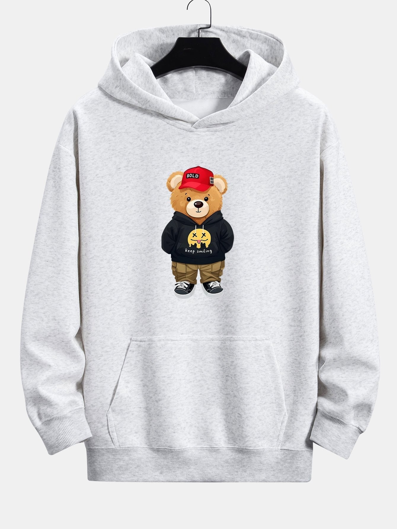 Kelvin | Hip Hop Bear Print Relax Fit Hoodie