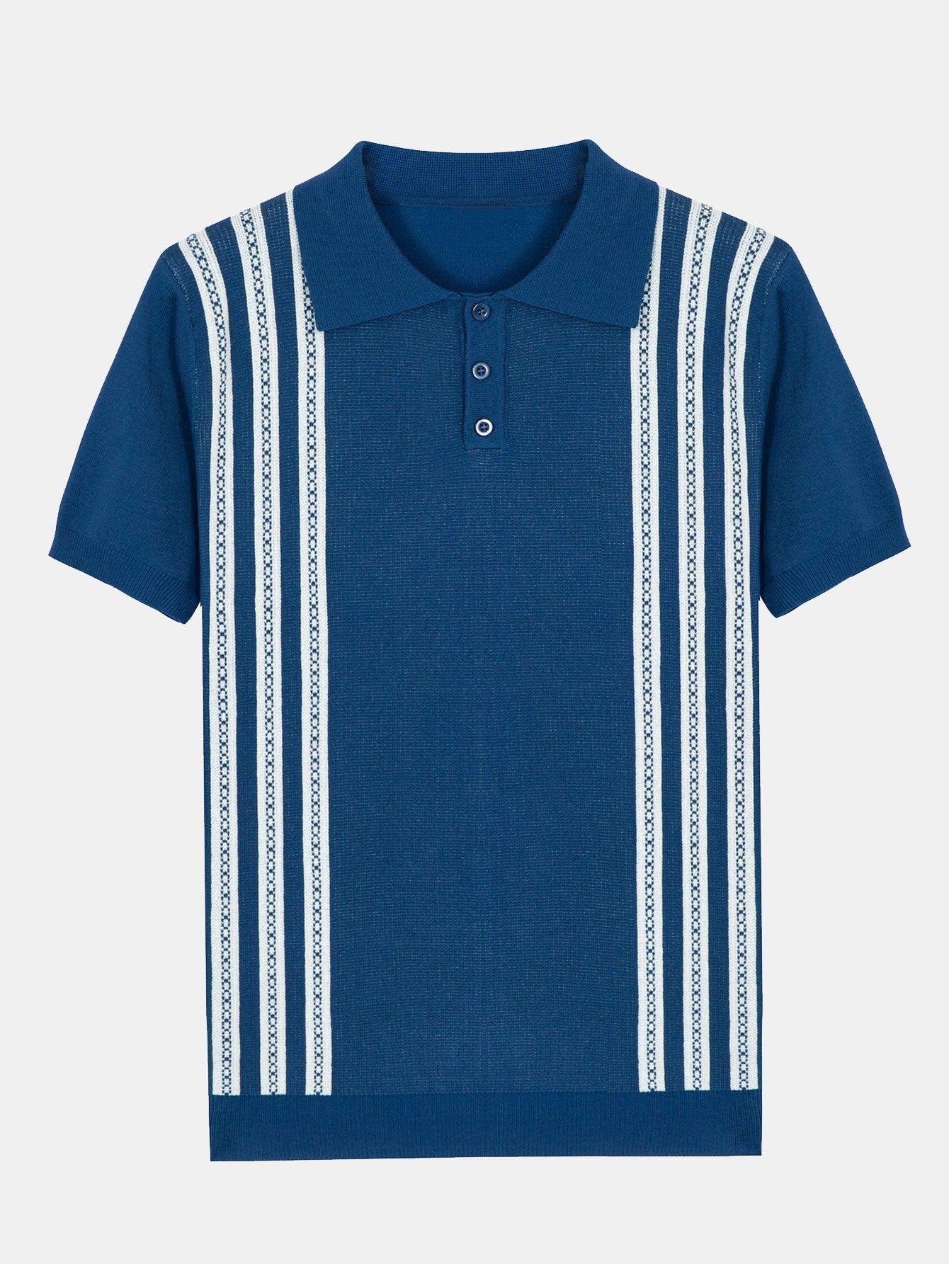 Finn | Striped Short Sleeve Sweater Polo