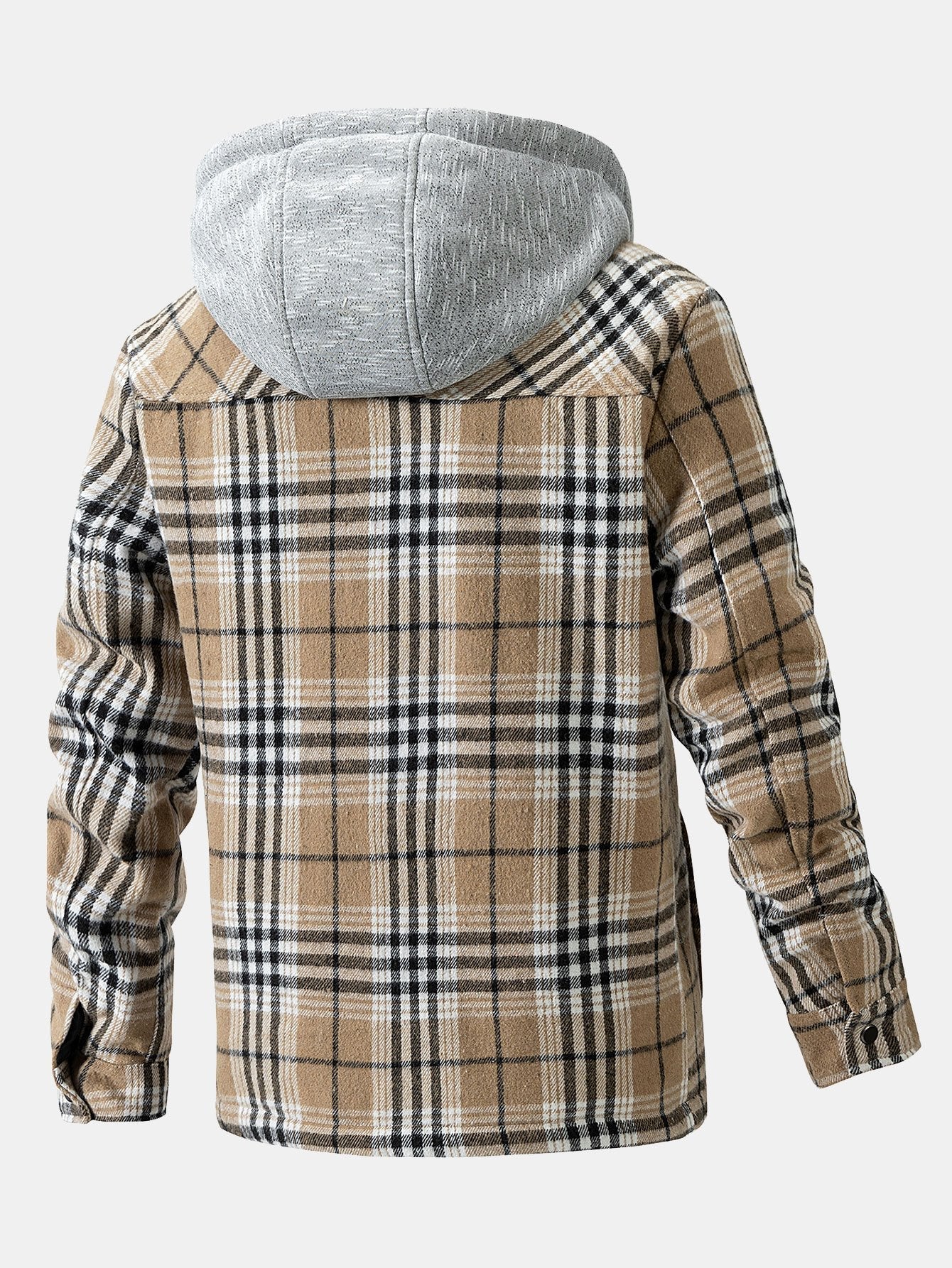 Forest | Teddy Fleece Lined Detachable Flannel Plaid Hooded Coat