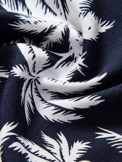 Pancracio® | Palm Tree Print Shirt & Swim Shorts