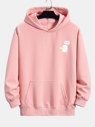 Winston | Boo Ghost Print Relax Fit Hoodie