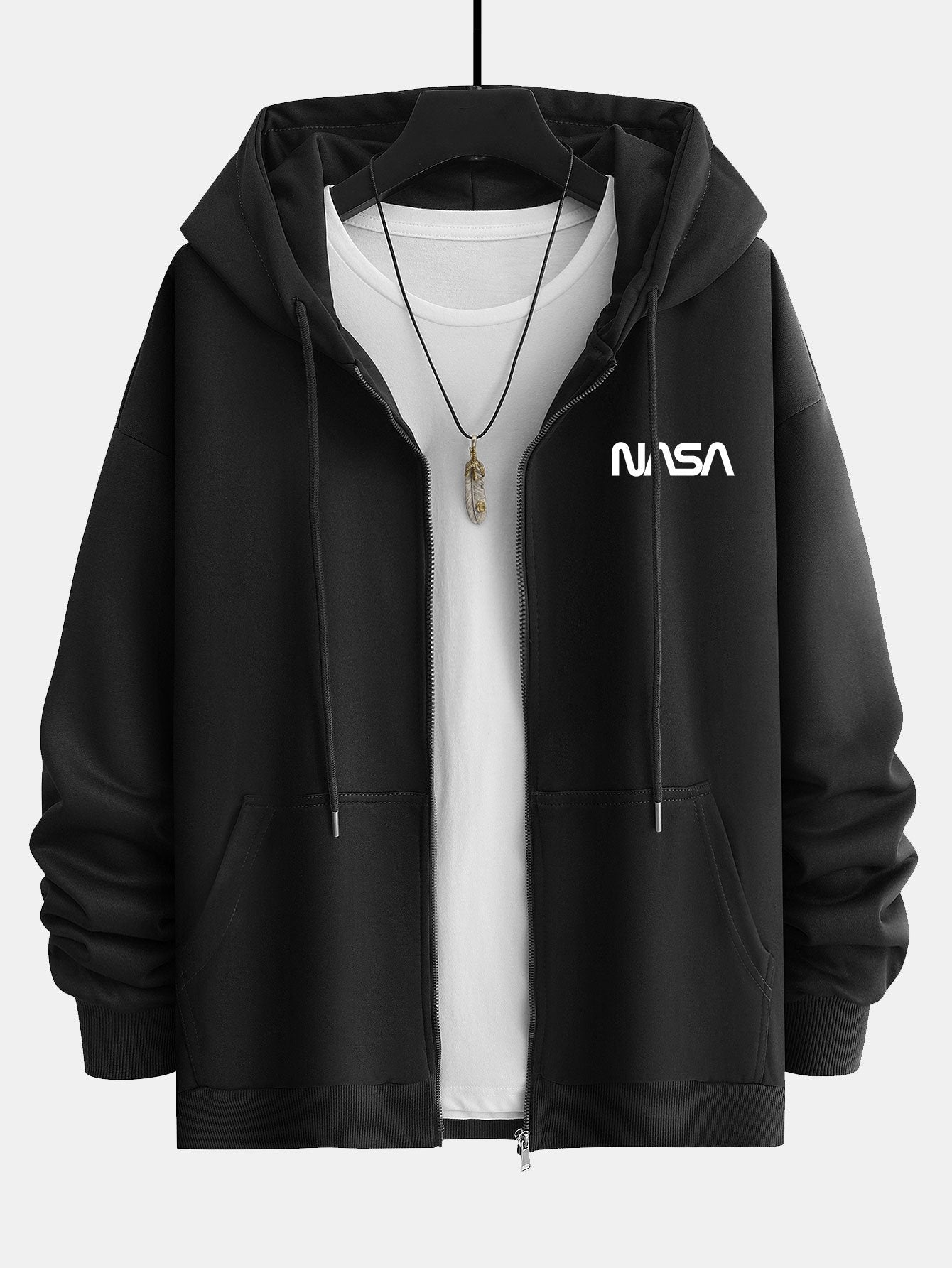 Benjamin | NASA Print Relax Fit Zip Hoodie