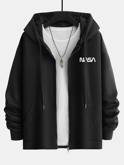 Benjamin | NASA Print Relax Fit Zip Hoodie