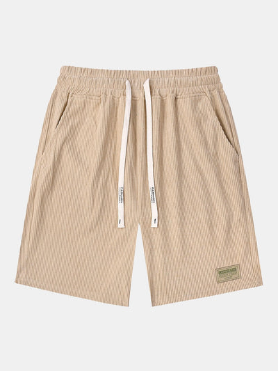 Barbour® | Corduroy Drawstring Shorts With Letter Label