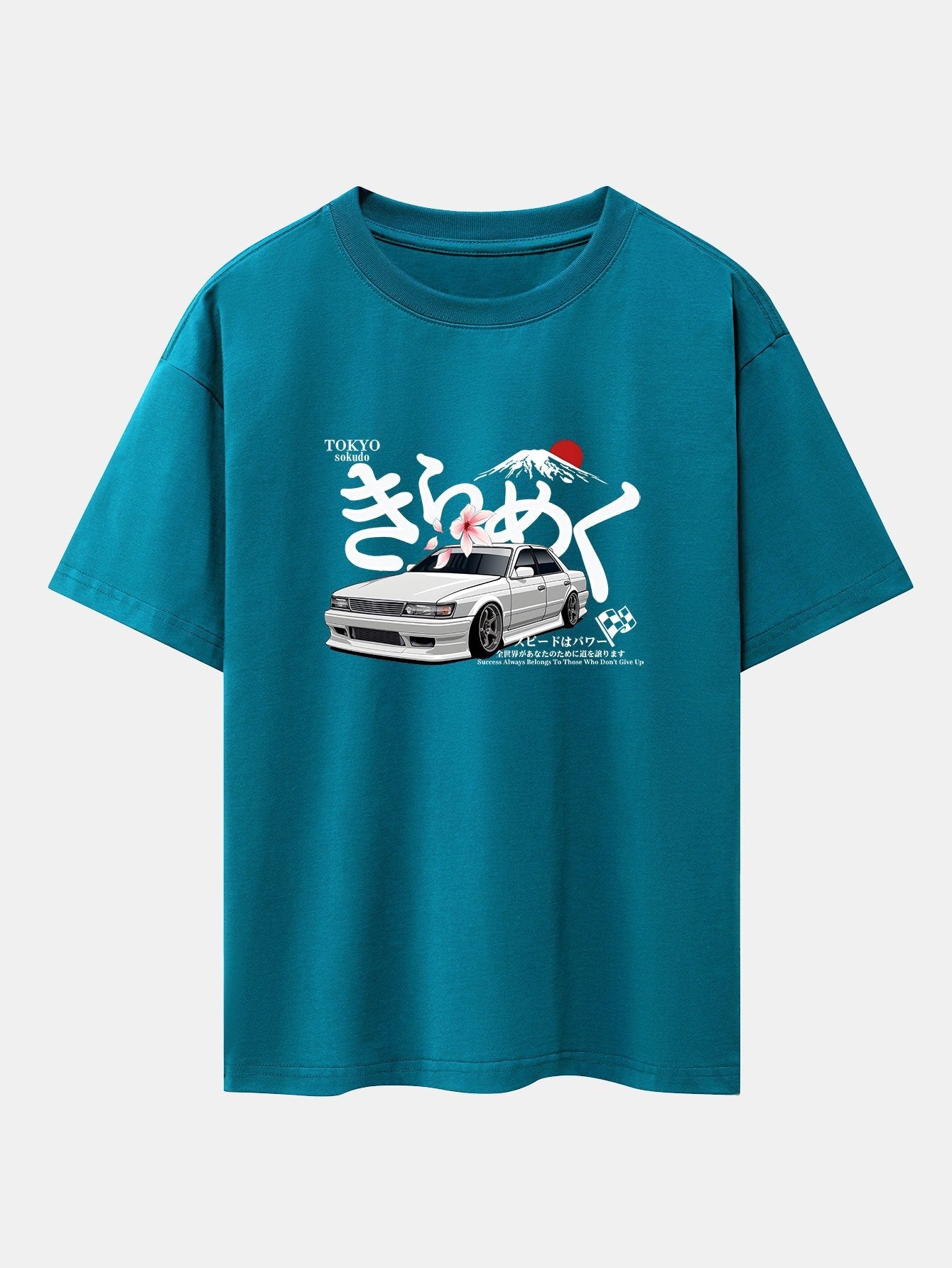 Killian® | Tokyo Mt. Fuji Car Print Drop Shoulder Oversize T-Shirt