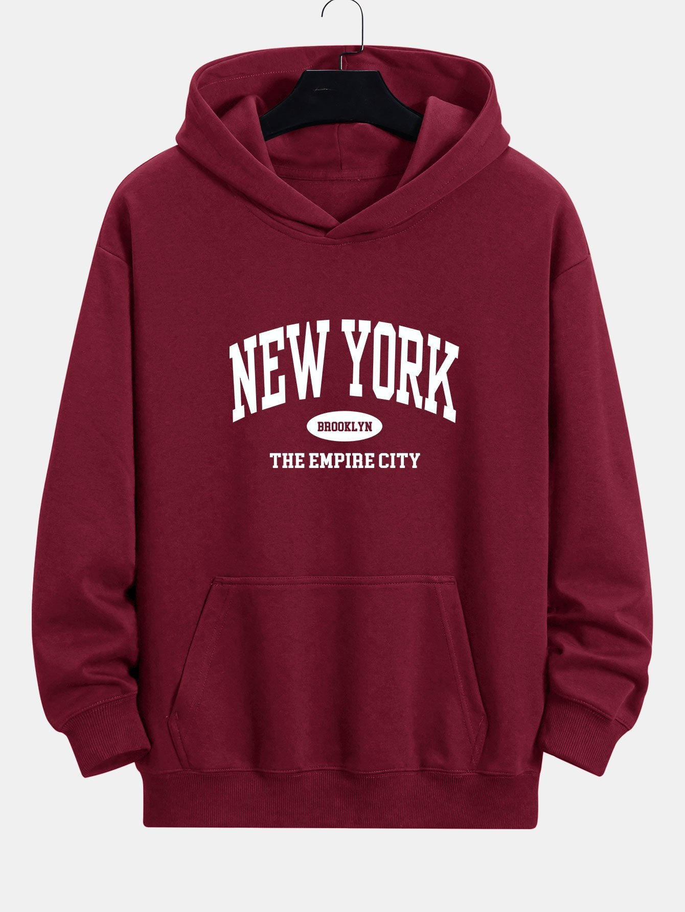 Arthur | New York Slogan Print Relax Fit Hoodie