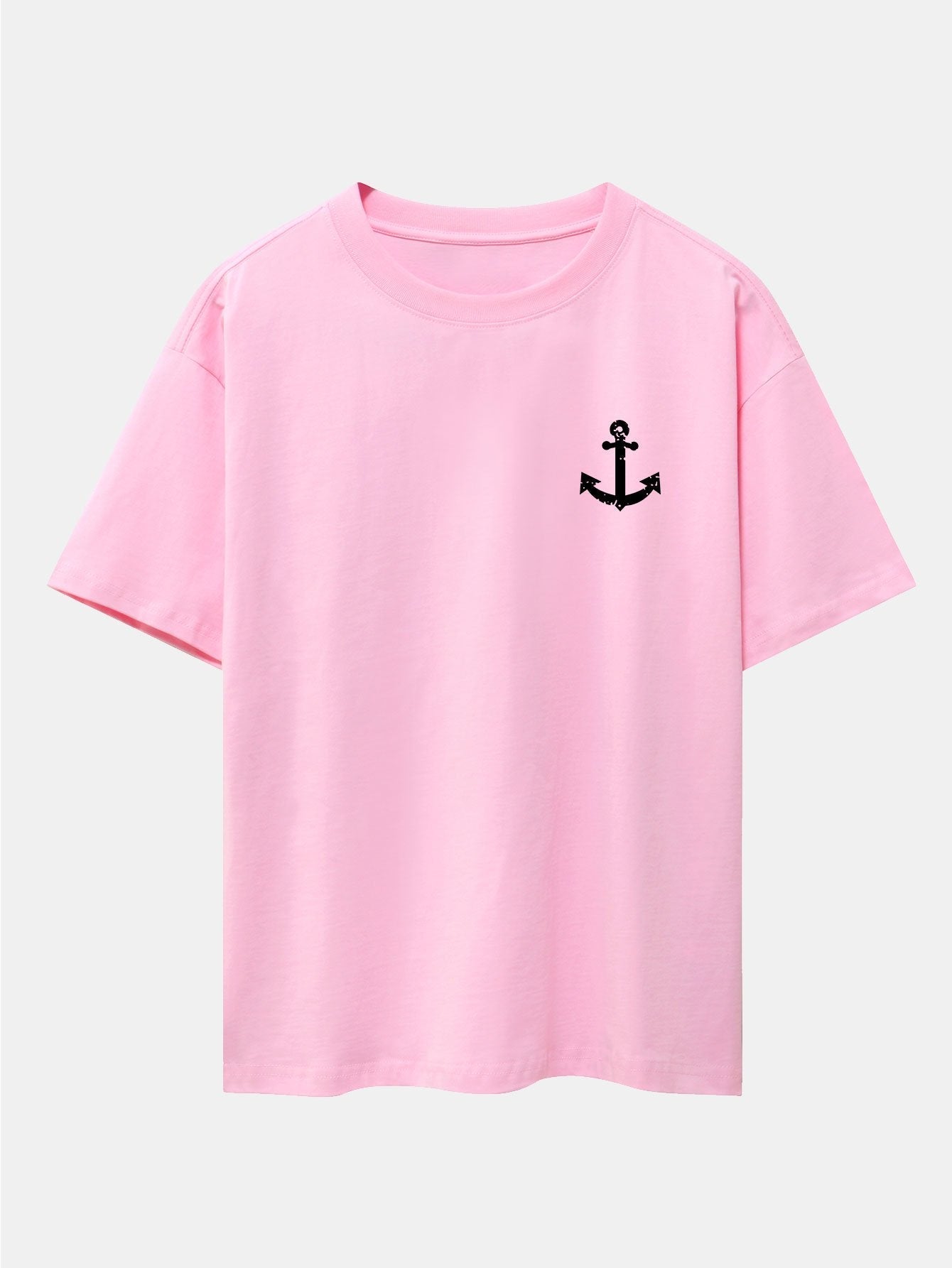 Alenio® | Anchor Print Drop Shoulder Oversize T-Shirt