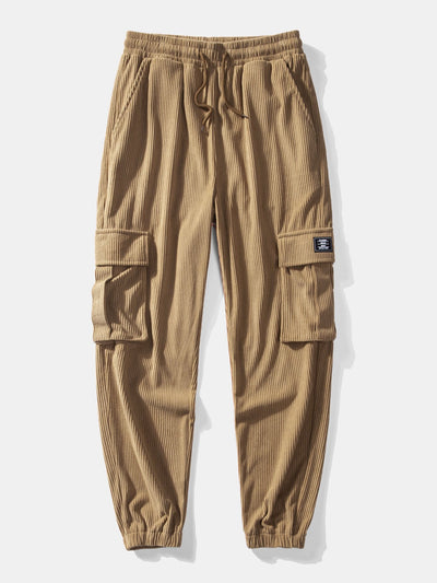 Cristian® | Drawstring Corduroy Cargo Jogger Pants