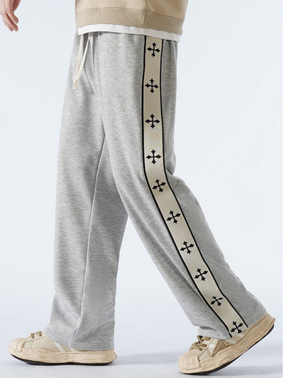 Bach® | Relax Fit Cross Side Stripe Straight Leg Pants