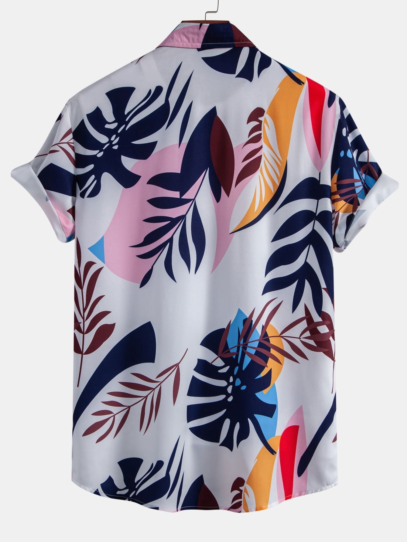 Athol® | Leaf Color Block Print Button Up Shirt