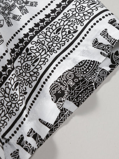 Arlin® | Elephant Print Button Up Shirt