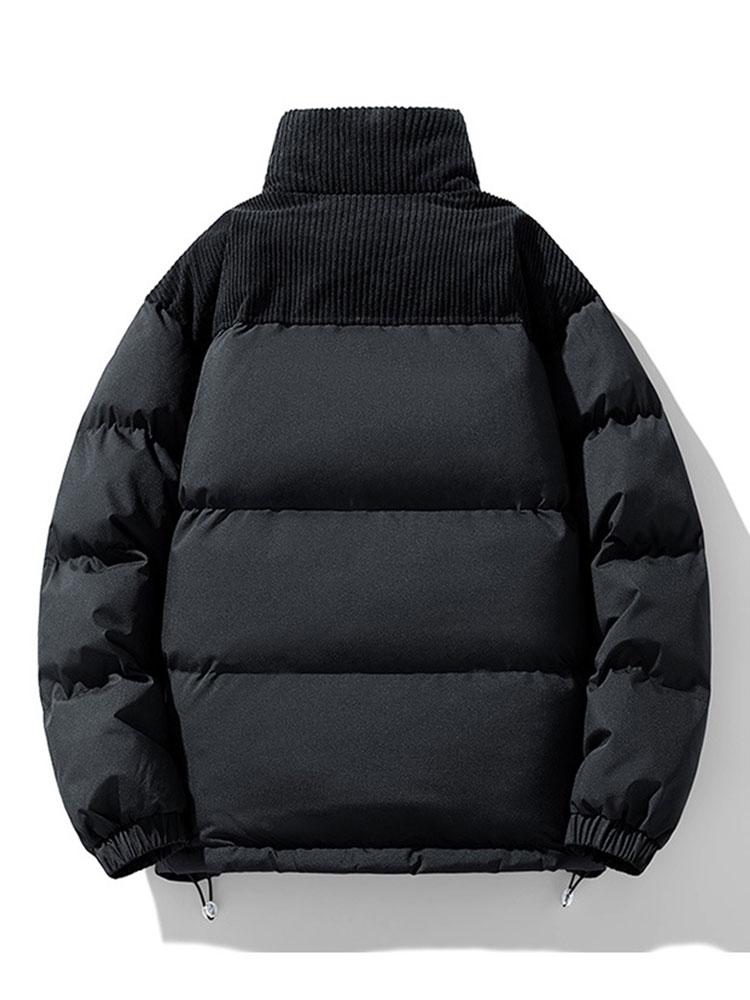 Alonso | Corduroy Panel Puffer Coat