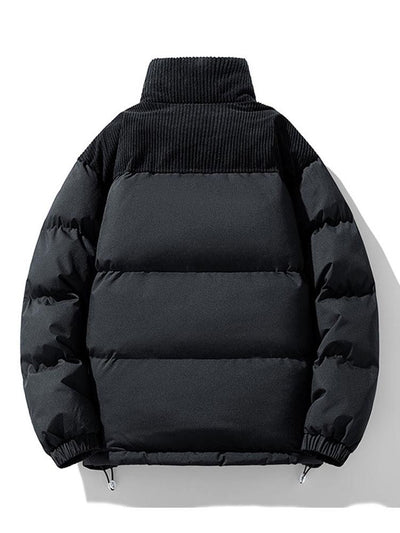 Alonso | Corduroy Panel Puffer Coat