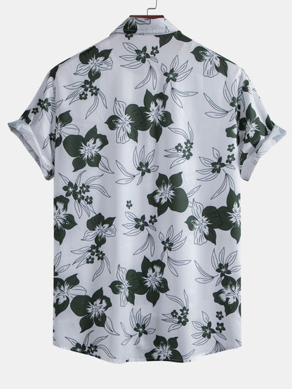 Adelard® | Floral Print Button Up Shirt & Swim Short