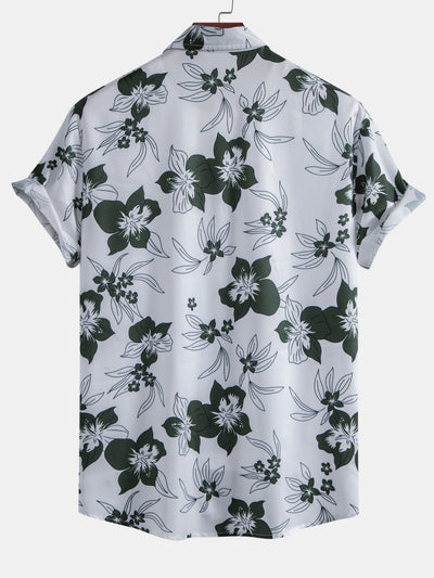 Adelard® | Floral Print Button Up Shirt & Swim Short