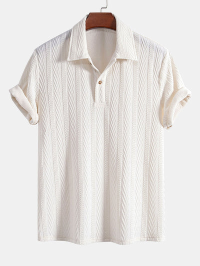 Yovanni® | Knitted Geometric Jacquard Polo