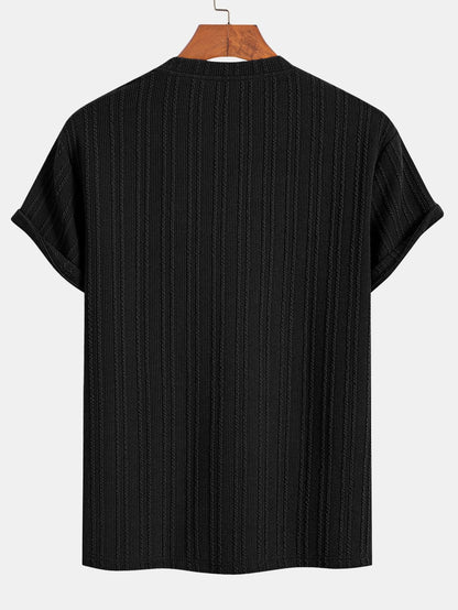 Américo® | Muscle Fit Ribbed T-Shirt