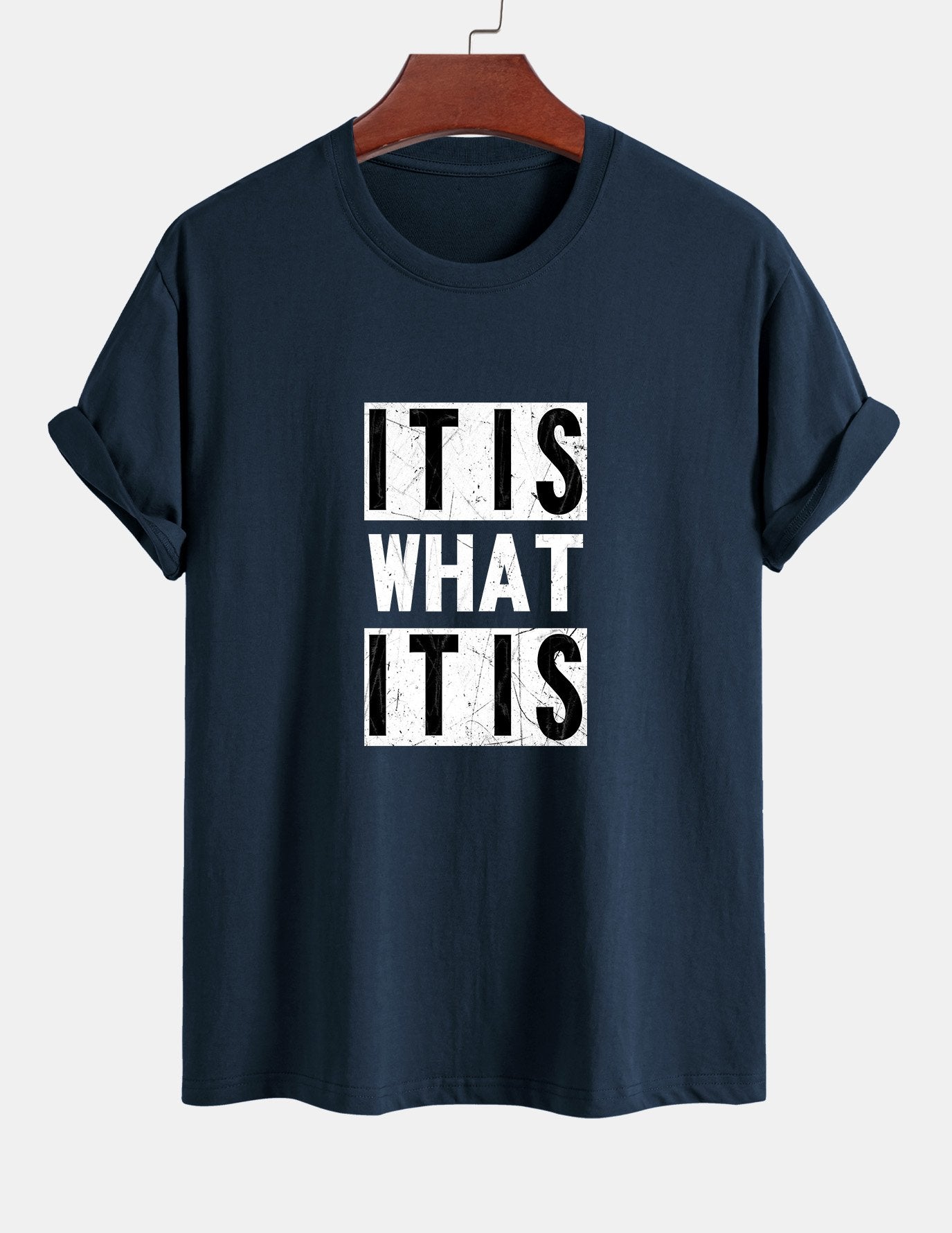 Tranquilino® | It Is What It Is Print Cotton T-Shirt