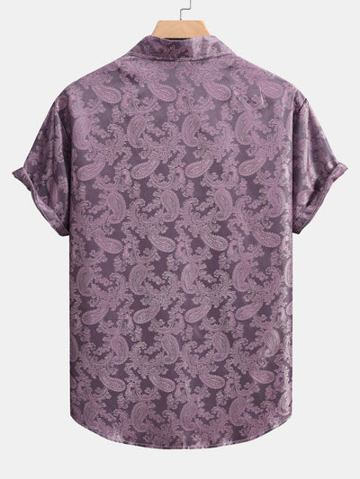Amalio® | Paisley Print Satin Shirt
