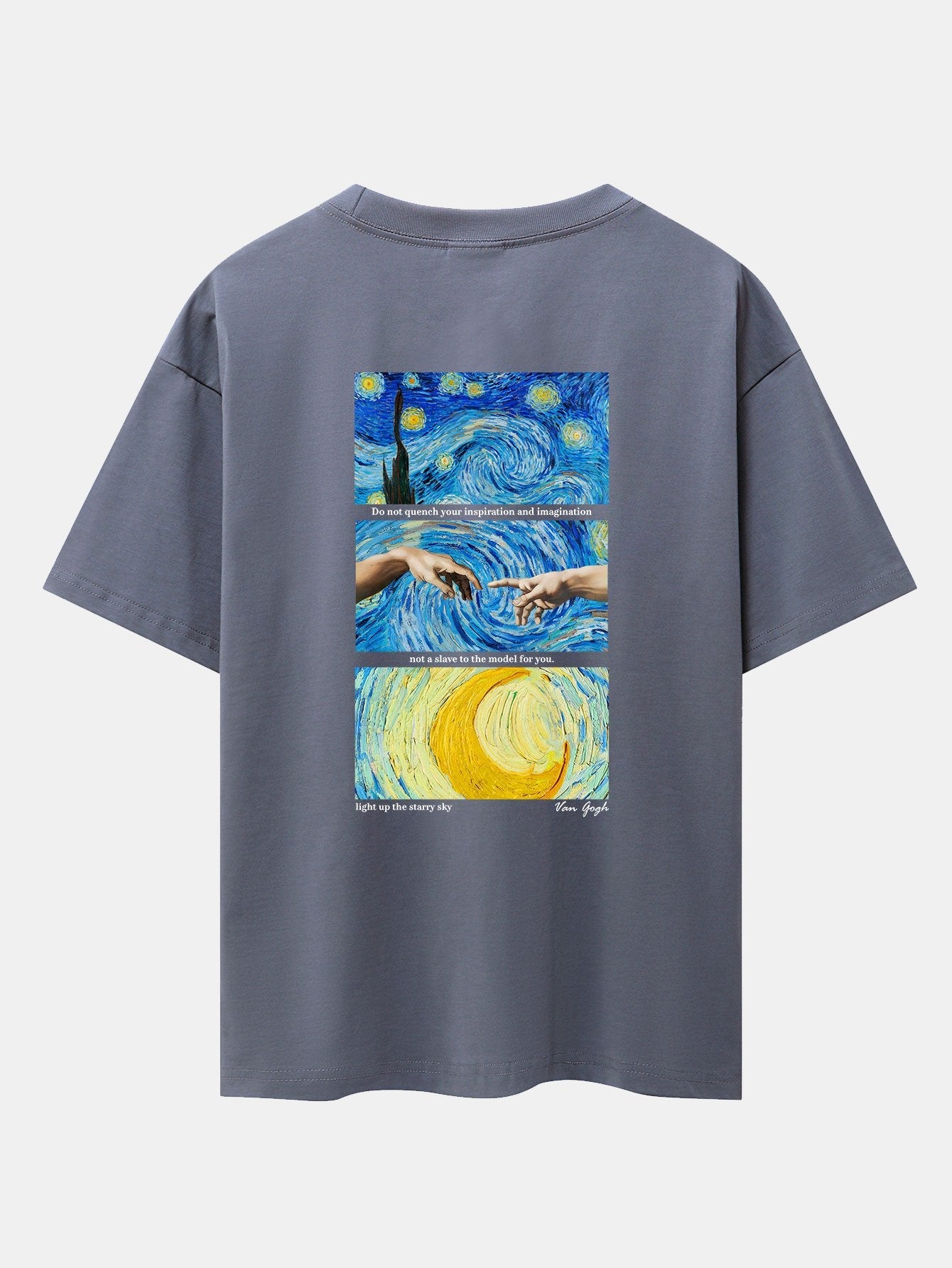 Isaac® | The Starry Night Back Print Drop Shoulder Oversize T-Shirt
