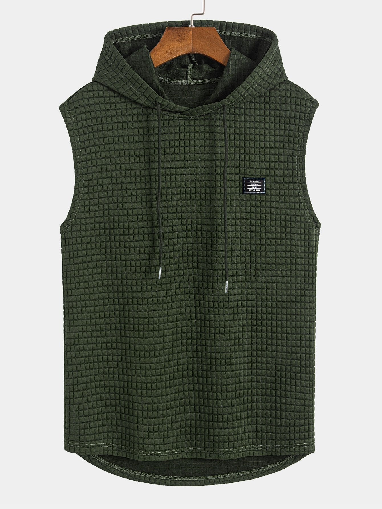 Dennis® | Sleeveless Waffle Hooded Vest