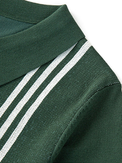 Axel | Striped Frame Short Sleeve Sweater Polo